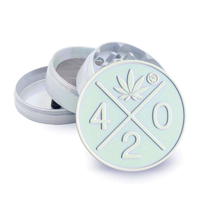 Aluminium Grinder 4 teile | 420-Logo (Fire-Flow) 60 mm main product photo