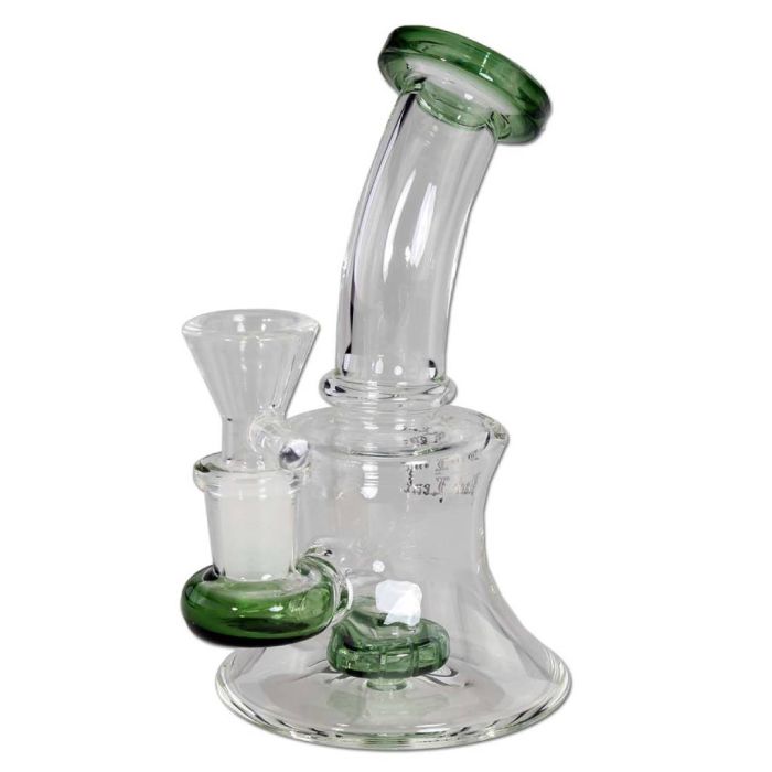Glas Mini Bong für Dabs & Weed (Black Leaf) main product photo