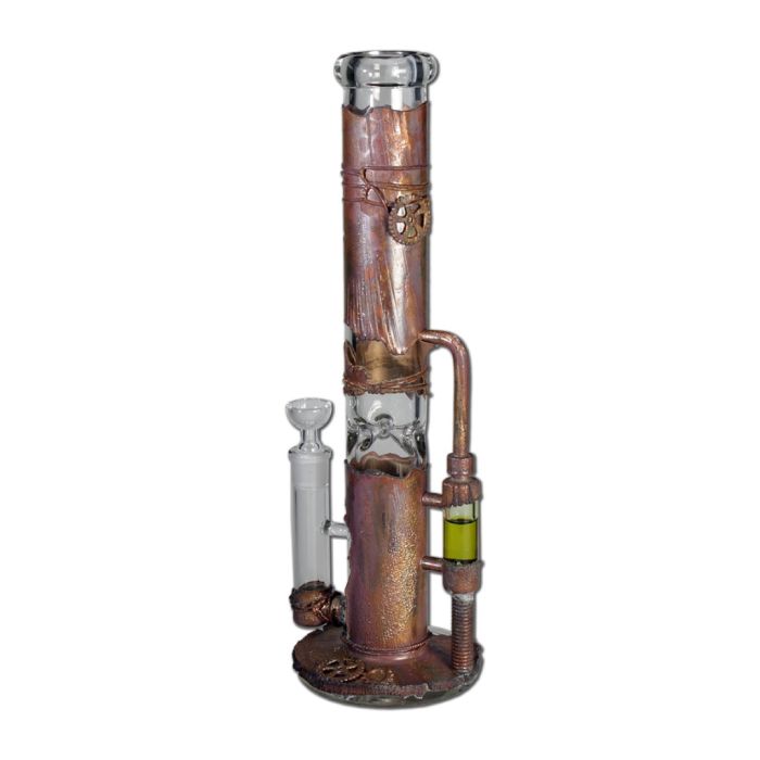 Glas Ice Bong | Copper Archimedes Reactor (Black Leaf) main product photo