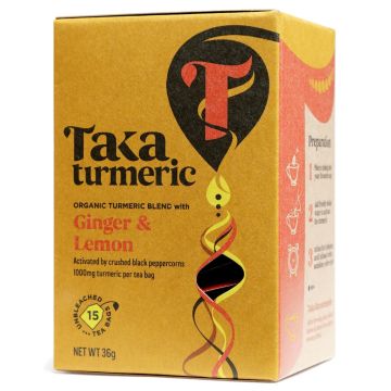 Kurkuma Tee Golden Ginger (Taka Turmeric) 15 Beutel