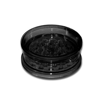 Acryl Grinder Schwarz 2 Teile (Black Leaf) 57 mm