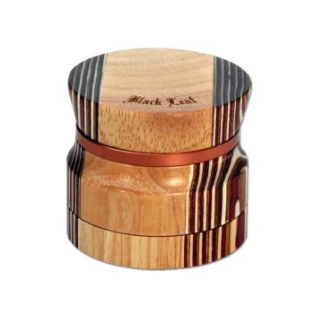 Holz Grinder 4 Teile (Black Leaf) 60 mm