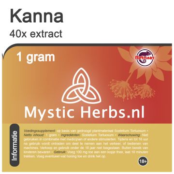 Kanna Extrakt 40X (Mystic Herbs) 1 gramm