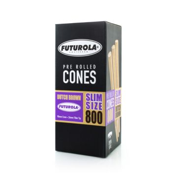 Cones Slim-Size Braun Joint Hülsen (Futurola) 98 mm 800 stück