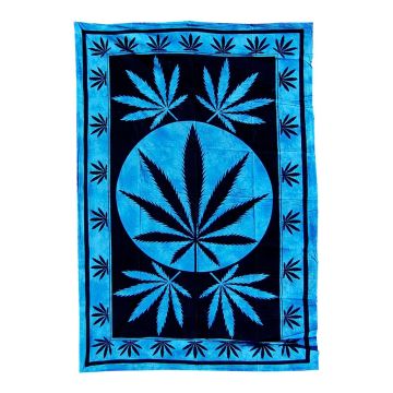 Wandbehang Cannabis Blatt (Black Leaf) 140x220 cm
